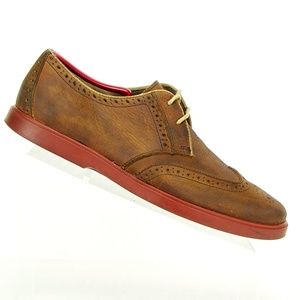 RALPH LAUREN BROWN LEATHER ORRICK WINGTIP SHOES